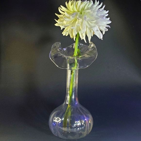 Other - VINTAGE Mid-Century "Jack in the Pulpit" Glass Vase 1960s